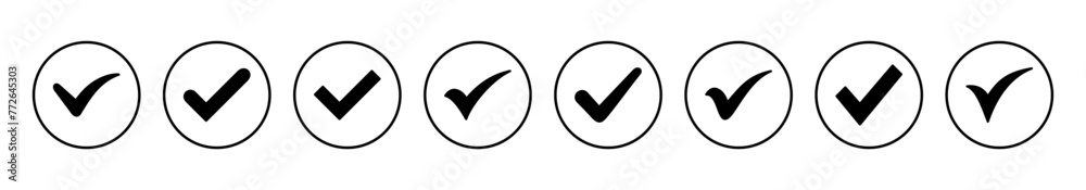Check mark icon vector illustration. Tick mark sign and symbol Check mark icon vector illustration. Tick mark sign and symbol
