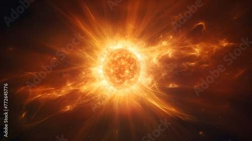 A solar flare captured in high resolution, emphasizing the dynamic and explosive nature of solar phenomena