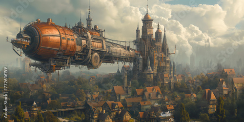
city, steampunk, industrial, gears, machinery, Victorian, retro-futuristic, steam, technology, clockwork, brass, pipes, dystopian, urban, mechanical, gears, steam engine, invention, innovation, cyber