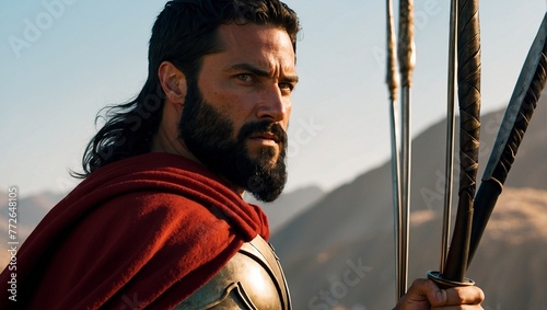 Leonidas, the king of spartans. photo