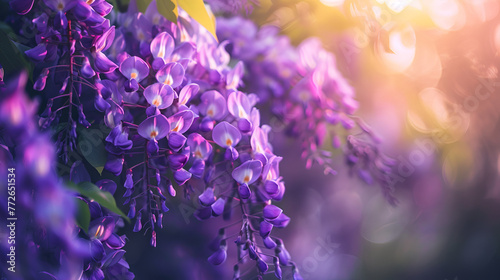 purple lilac flowers , generative ai