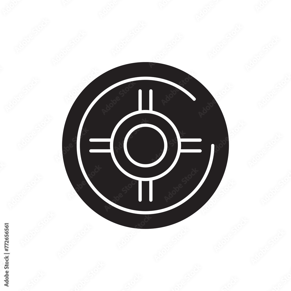 Weight plates icon. vector black flat illustration on white background..eps Weight plates icon. vector black flat illustration on white background..eps