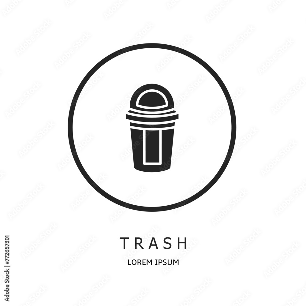 Logo vector design for business. Trash logos. Logo vector design for business. Trash logos.