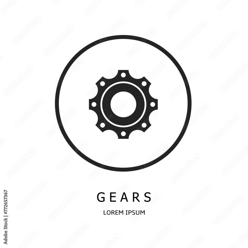 Logo vector design for business. Gears logos. Logo vector design for business. Gears logos.