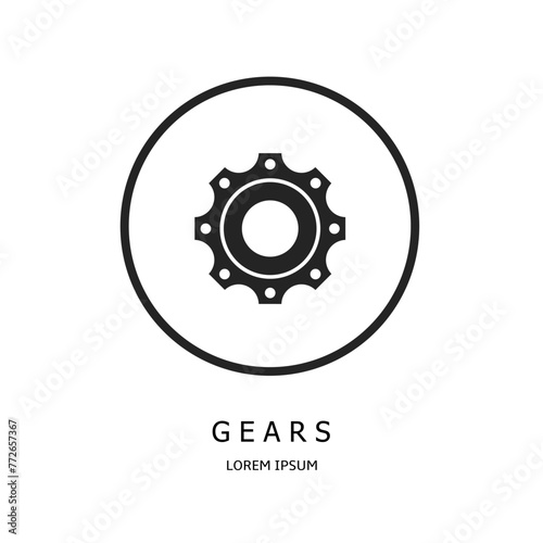 Logo vector design for business. Gears logos.