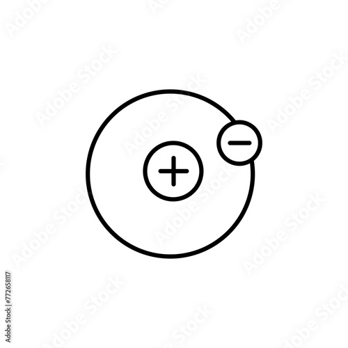 Electron icon. vector flat liner illustration on white background..eps