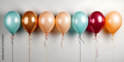 Colorful balloons with space for text holiday. Festive Colorful Balloons Template photo