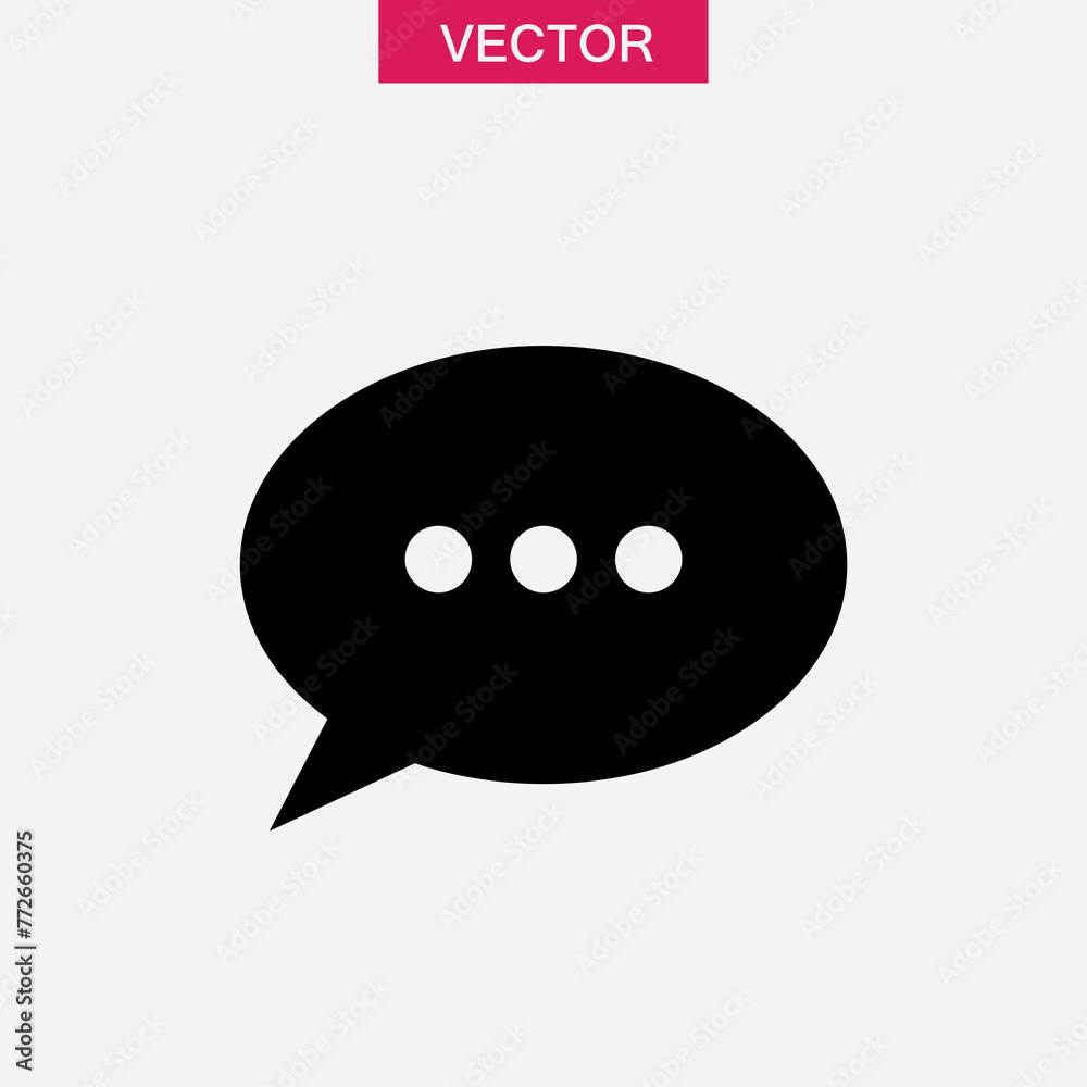 Speech bubble icon vector, flat simple illustration on white background..eps Speech bubble icon vector, flat simple illustration on white background..eps
