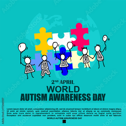 World Autism Awareness Day, poster and banner