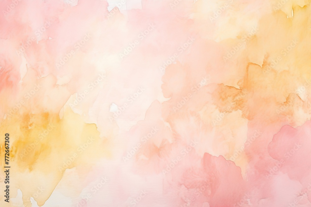 Watercolor pink and gold abstract background  with color splash design 