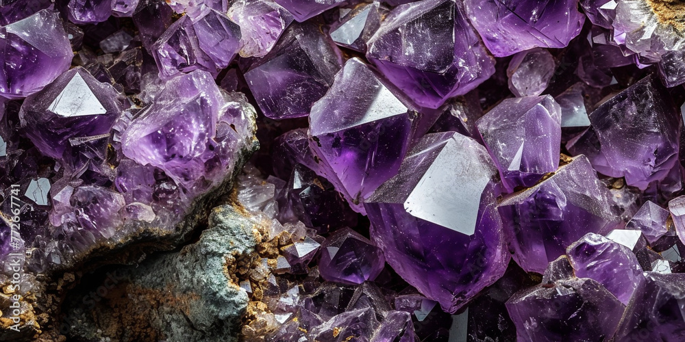 Abstract textured background with crystals. Shiny amethyst and quartz minerals. Original purple quartz crystal geode. Amethyst dark crystal macro detail texture background Closeup raw rough unpolished Abstract textured background with crystals. Shiny amethyst and quartz minerals. Original purple quartz crystal geode. Amethyst dark crystal macro detail texture background Closeup raw rough unpolished