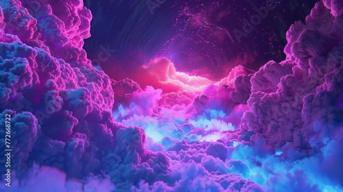 A neon dreamland brought to life by dancing smokes