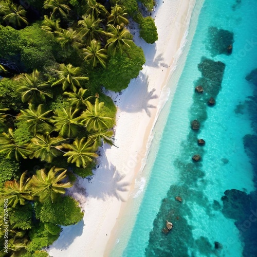 beach with palm tree