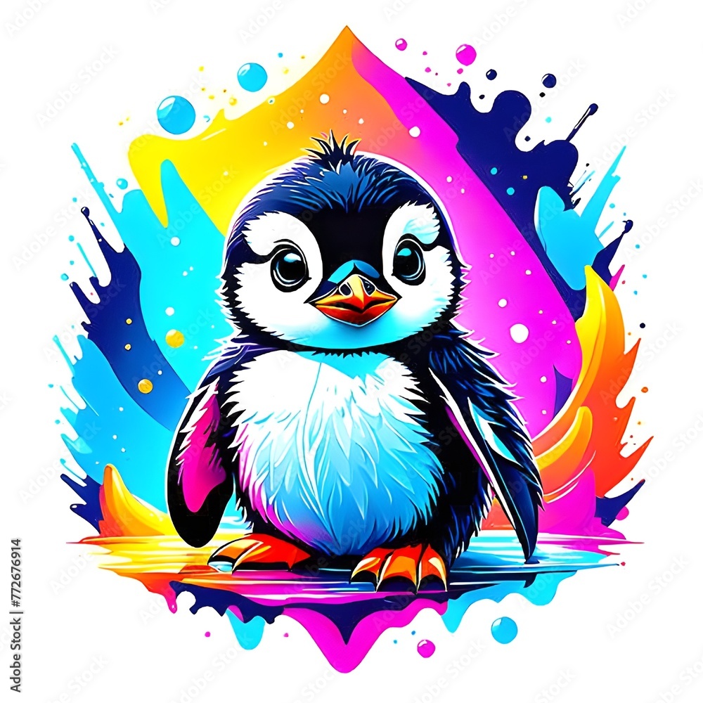 Obraz premium penguin with hat