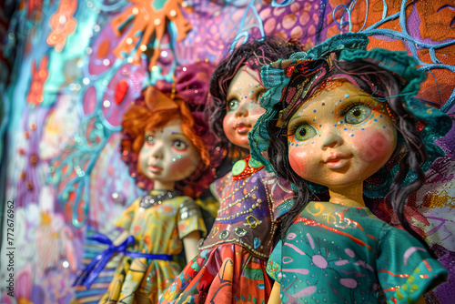 Convey the enchanting allure of children led dolls as they navigate their own miniature universes