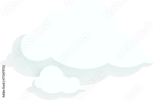 Flat white cloud