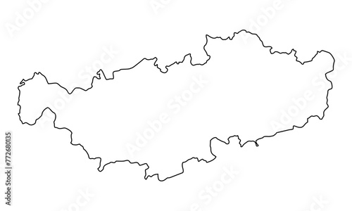 Brabant Wallon outline map photo