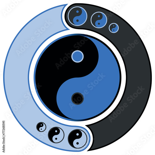 Duality symbol with Yin yang