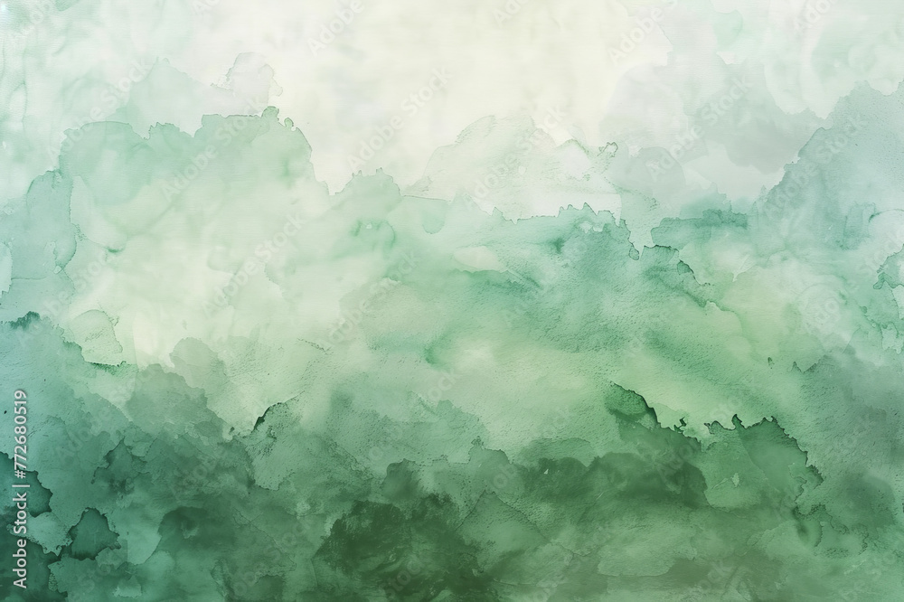 Blue -green watercolor gradient background in green tones
