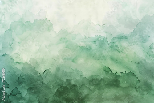 Blue -green watercolor gradient background in green tones 