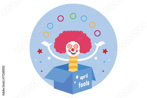 April Fools Flat Design Illustration