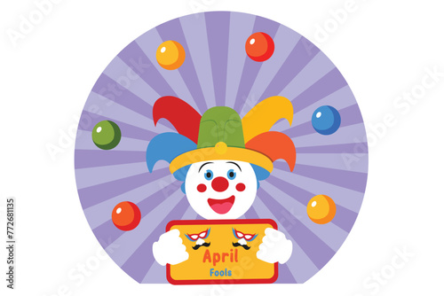April Fools Flat Design Illustration