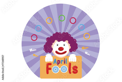 April Fools Flat Design Illustration