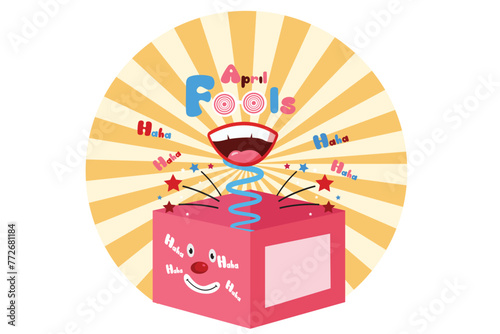 April Fools Flat Design Illustration