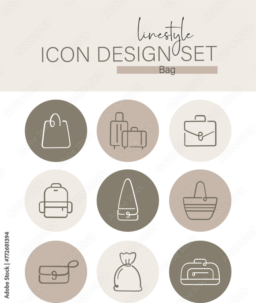 Linestyle Icon Design Set Bag
Linestyle Icon Design Set Bag
