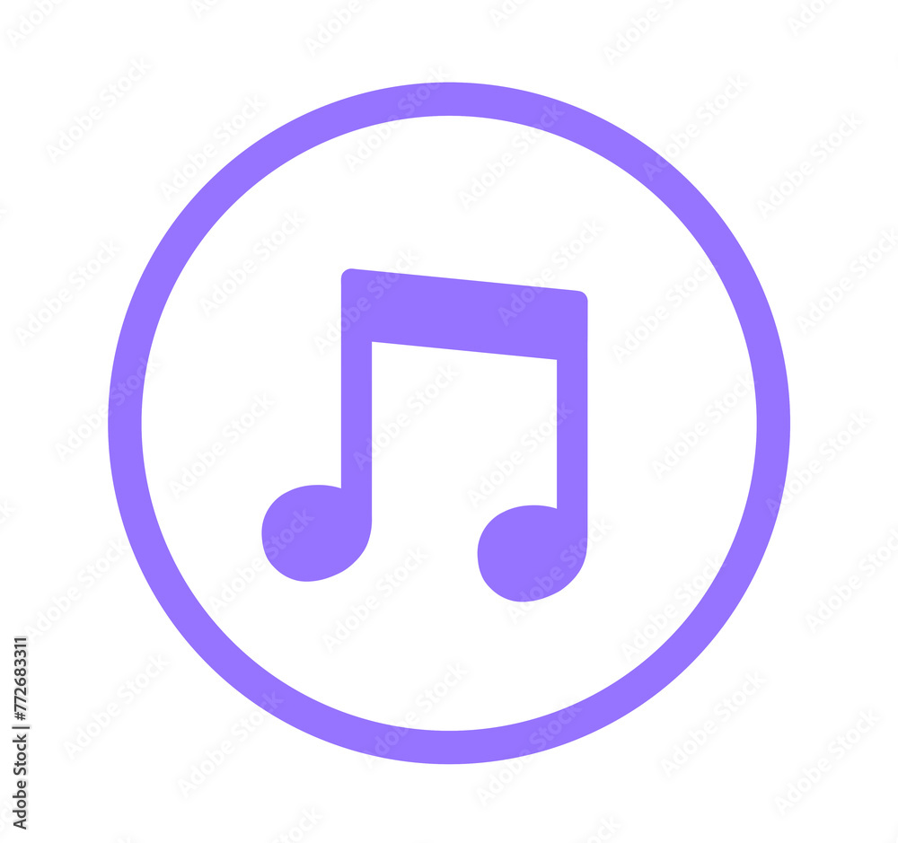 シンプルな紫色の音符マーク シンプルな紫色の音符マーク