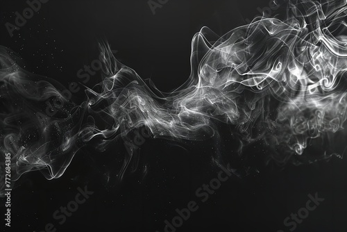 Wind gust smoke enraged magic solitary black. Generative Ai