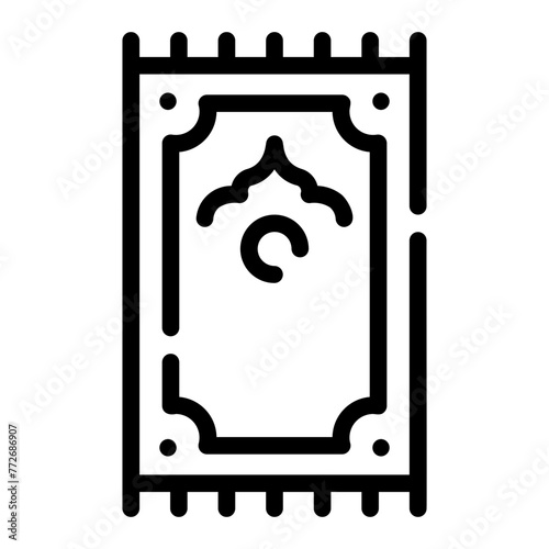 prayer mat Line Icon
