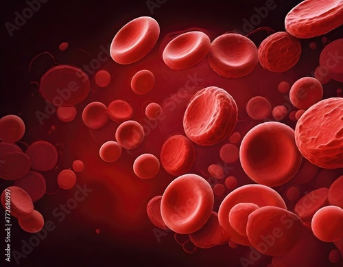red blood cells in the vein