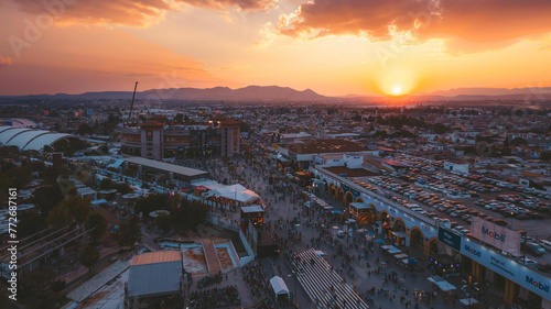 sunset over the city  aguascalientes mexico