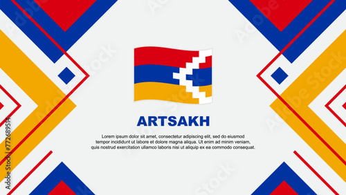 Free Download Artsakh Flag Abstract Background Design Template. Artsakh Independence Day Banner Wallpaper Vector Illustration. Artsakh Illustration - GFXLoad