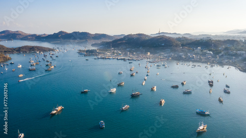 Labuan Bajo Harbour. Where the Komodo Dragon trip begin. Labuan Bajo is a fishing town located at the western end of the large island of Flores in the Nusa Tenggara region of east Indonesia.
