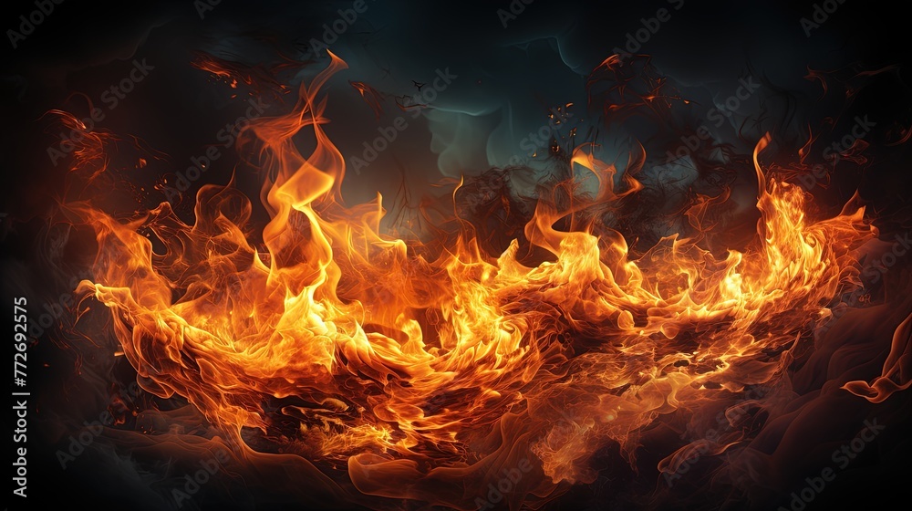 A fiery flame texture