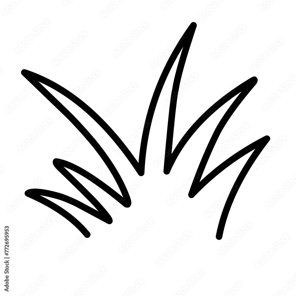 hand drawn doodle grass illustration hand drawn doodle grass illustration