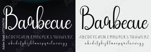 Signature script lettering font