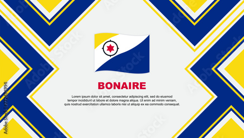 Bonaire Flag Abstract Background Design Template. Bonaire Independence Day Banner Wallpaper Vector Illustration. Bonaire Vector