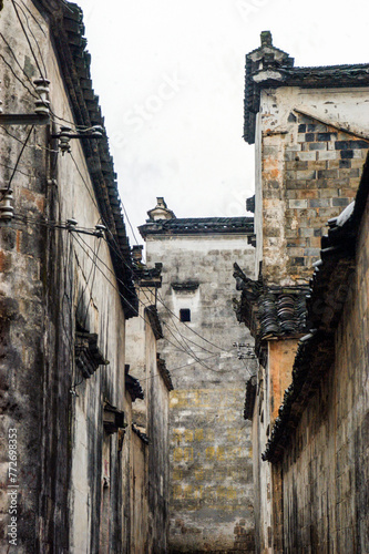 Nanping Village, Yi County of Huangshan City, China, has a history of more than 1,000 years. It is a large-scale ancient village with nearly 300 ancient buildings of Ming and Qing dynasties. photo