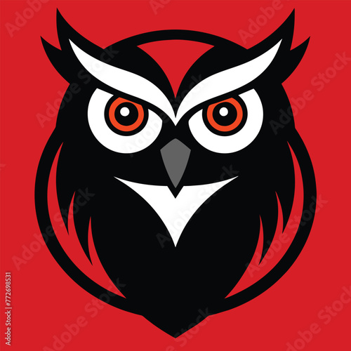 Fototapeta Naklejka Na Ścianę i Meble -  solid black outline owl design icon, worldwildlife concept, owl vector sign on white background