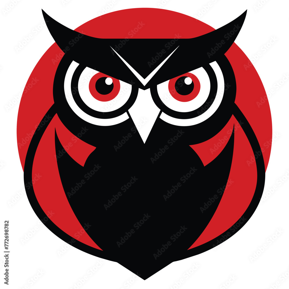 solid black outline owl design icon, worldwildlife concept, owl vector sign on white background