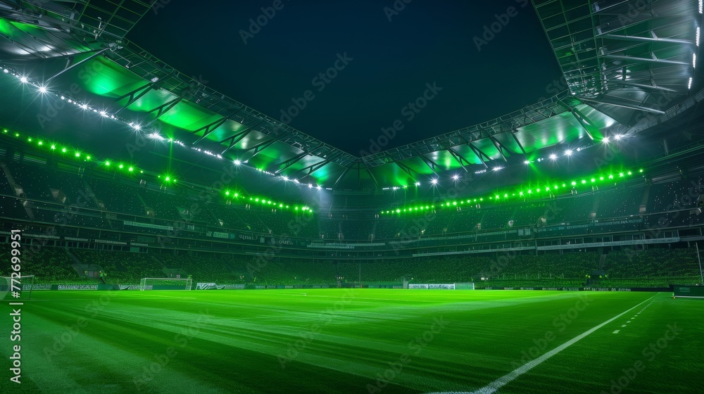 A match played under LED lighting powered by renewable energy A match played under LED lighting powered by renewable energy