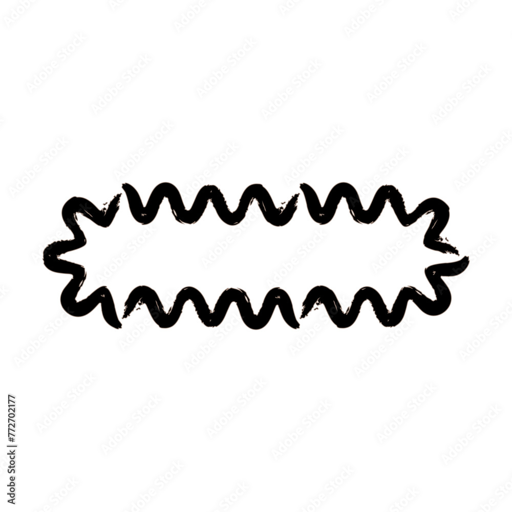 Grunge frame rectangle wave outline elongated texture element border shape icon, decorative doodle for design in vector illustration Grunge frame rectangle wave outline elongated texture element border shape icon, decorative doodle for design in vector illustration