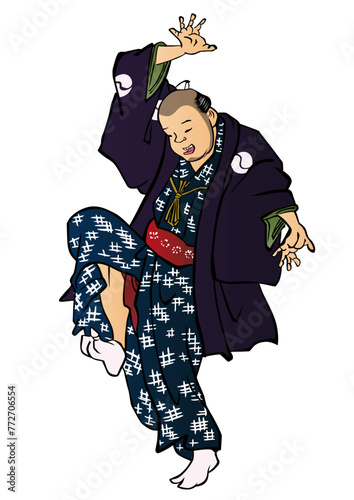 浮世絵　踊る人　その2
