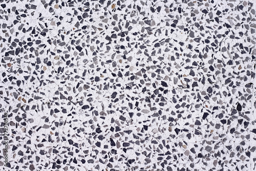 Terrazzo grey black white texture floor with seamless patterns or polished stone abstract background 