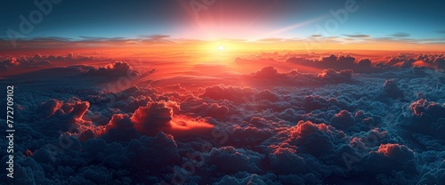 Dramatic Panorama Sky Cloud On Sunrise, Background Banner HD