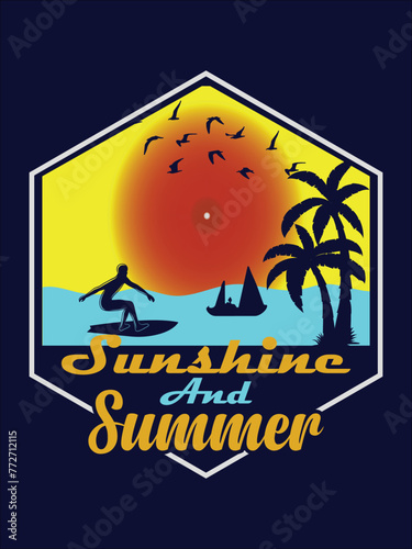 Summer outdoor t shirt design vector (ID: 772712115)