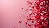 Valentine day background with mini hearts Heart shape on background in love concept for Valentine’s Day, small heart shape representing love, Generative Ai